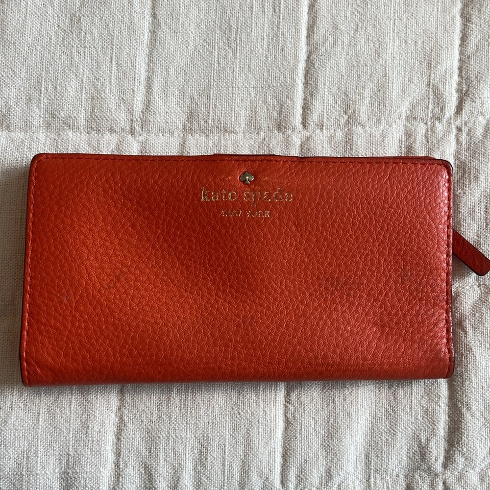 Kate Spade Madison Large Slim Wallet Orange